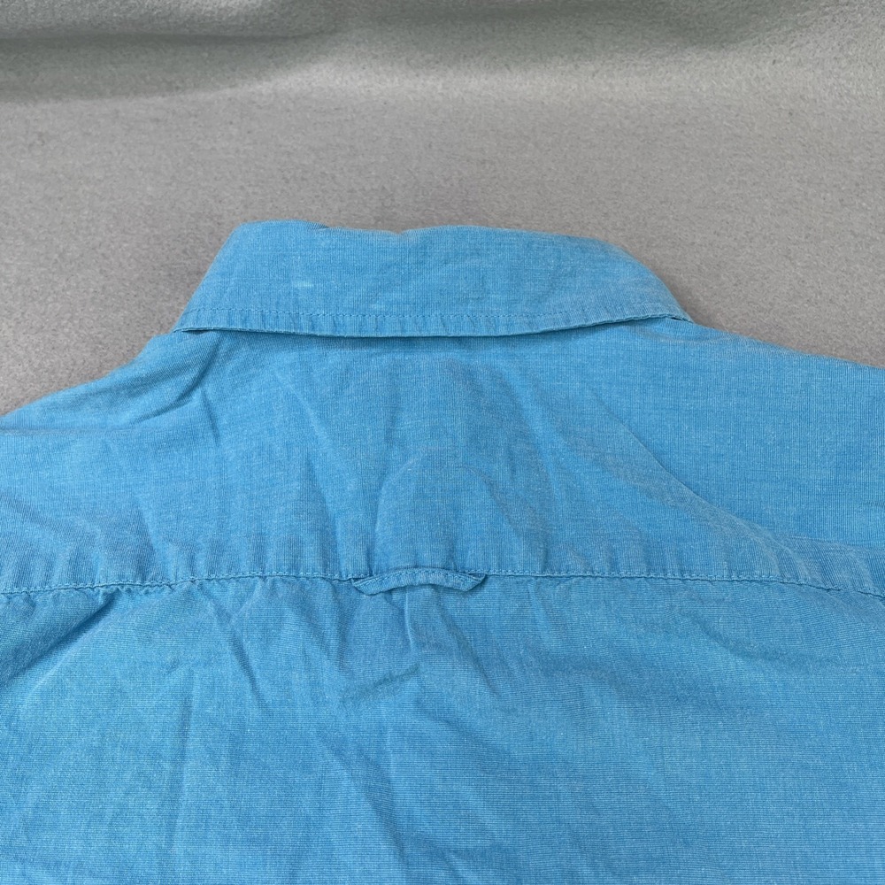 Denim & Flower Ricky Singh Blue Short Sleeve Button-Down Mens Medium Slim Fit - Picture 12 of 14